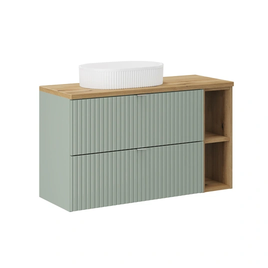 Baldų komplektas 100cm su stalviršiu ir praustuvu Beyond SET-LRG B ĄŽUOLAS 100CM UN BEYOND WH LR