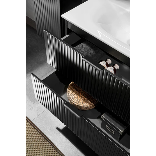 60 cm laiune kapi valamu all 2 sahtliga ADEL BLACK 82-60-B-2S