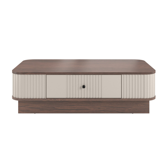 Coffee Table Vesper - Cashmere / Nut / Black Handles