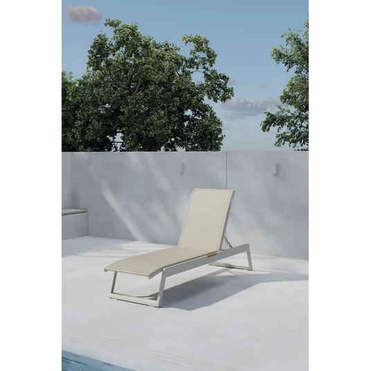 Mexico Sun Lounge 2-pack - Beige/Teak