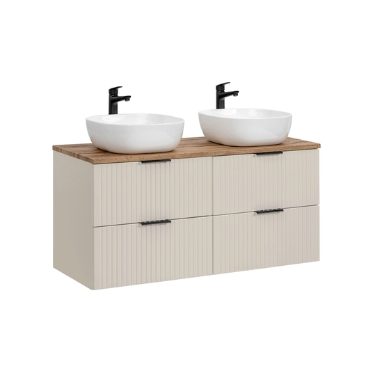 Spintelė 120 cm su stalviršiu ir 2 pastatomais praustuvais „Smile“ – SET–ADC B Wotan 120 cm Smile 40