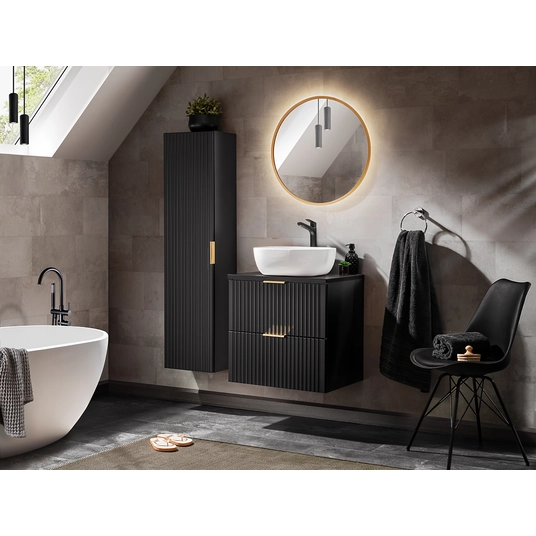 Mööblikomplekt 60 cm koos valamu, kõrge kapi ja peegliga 60 cm SET-ADB B 60 cm SMILE 40 1