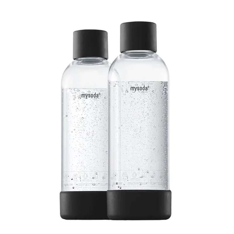 Spare bottle 1L 2-pack MySoda, black