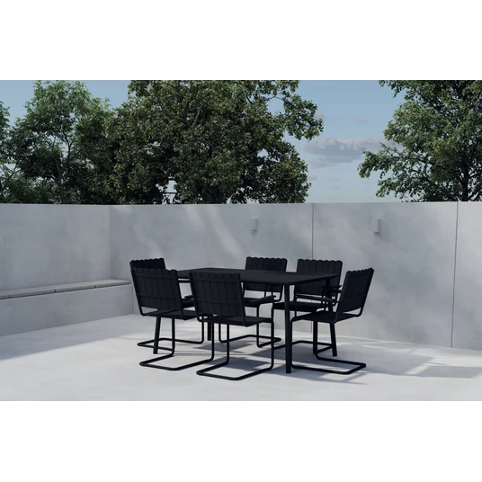 Holmsund Rectangular Dining Set - Black / Black