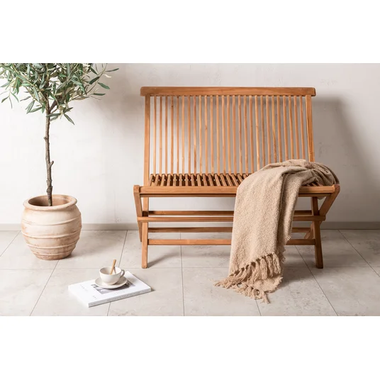 Ghana - Folding Bench- Natural - Teak -