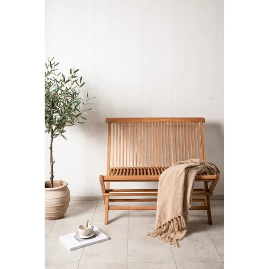 Ghana - Folding Bench- Natural - Teak -