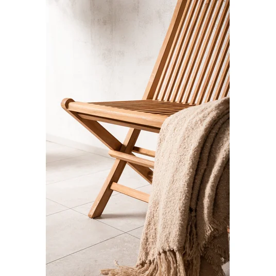Ghana - Folding Bench- Natural - Teak -