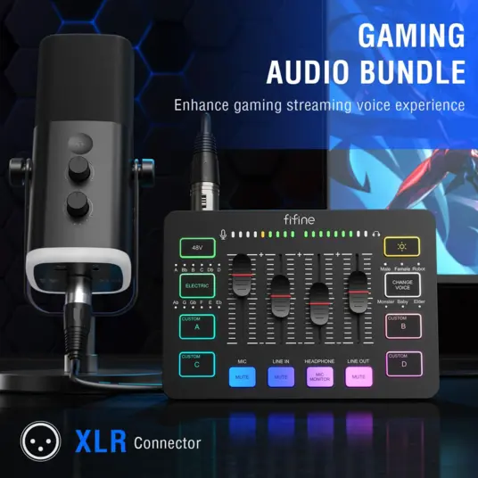 Mikrofono laikiklis FIFINE AmpliGame KS5 Rinkinys | AM8 mikrofonas