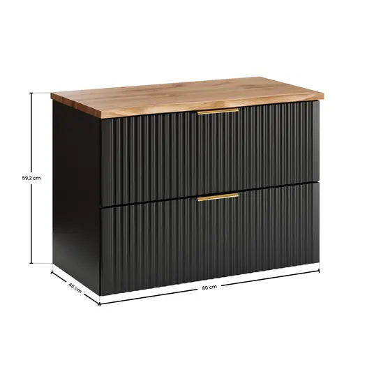 Mööblikomplekt 80 cm töötasapinnaga SET-ADB B NAT WOTAN 80 cm