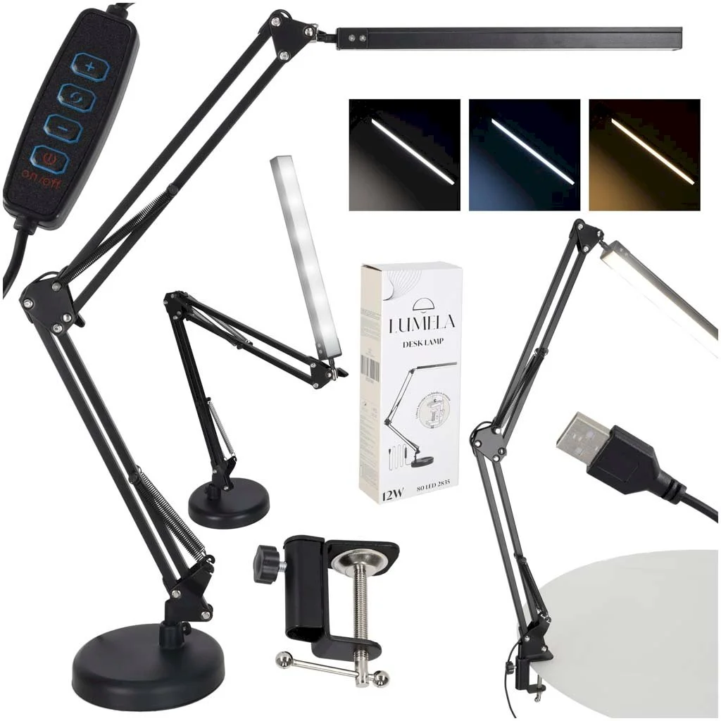 RoGer USB regulējama galda LED lampa