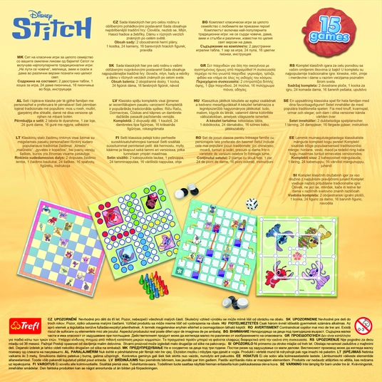 TREFL DISNEY STITCH lauamängude komplekt 15-ühes