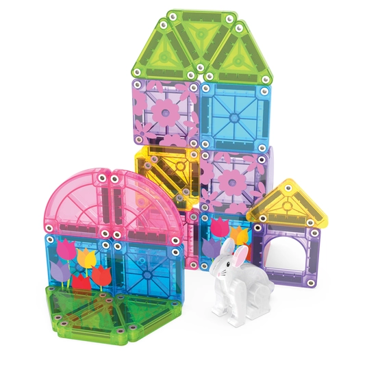 MAGNA-TILES MICROMAGS Kelioninis konstruktorius „Spring Garden“, 24 det.