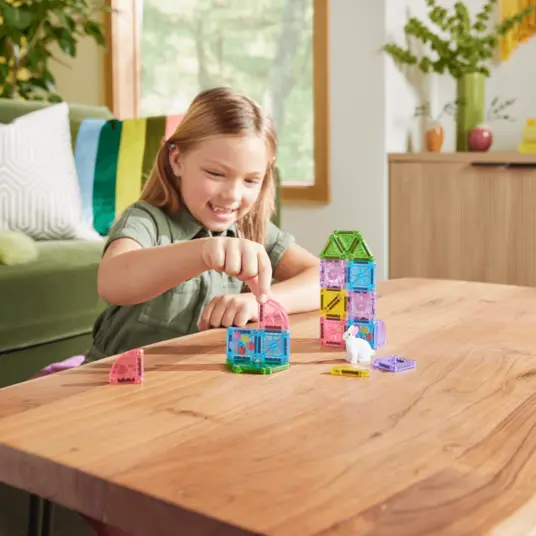 MAGNA-TILES MICROMAGS Kelioninis konstruktorius „Spring Garden“, 24 det.