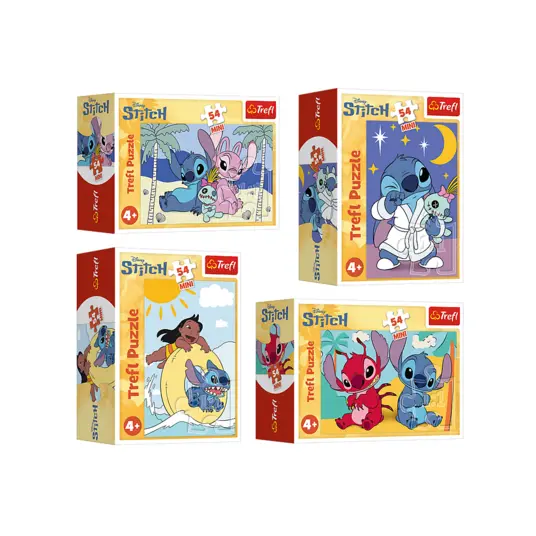 TREFL DISNEY STITCH 4 dėlionių rinkinys „Lilo&Stitch“