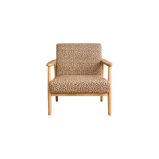 Runbert Accent Chair - Nature / Brown Fabric