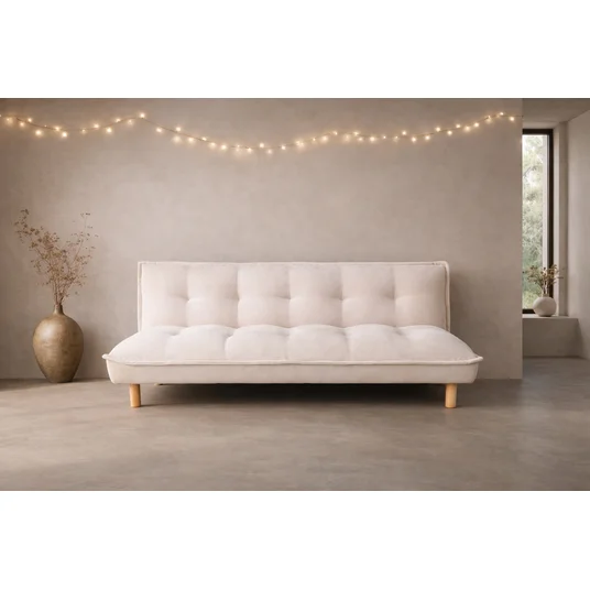 Gertrud Sofa Bed - Whitewash / Beige Corduroy