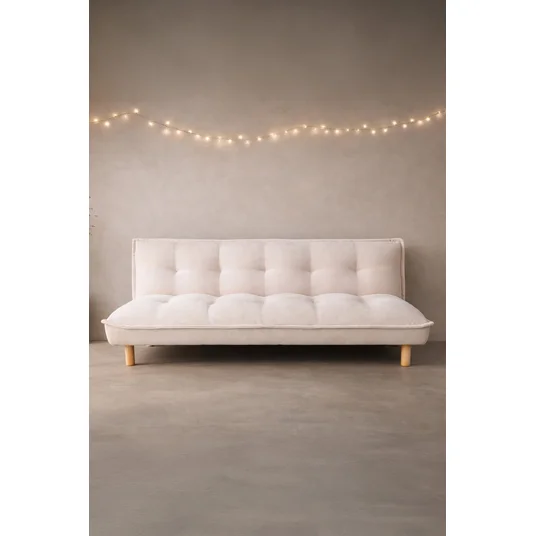 Gertrud Sofa Bed - Whitewash / Beige Corduroy