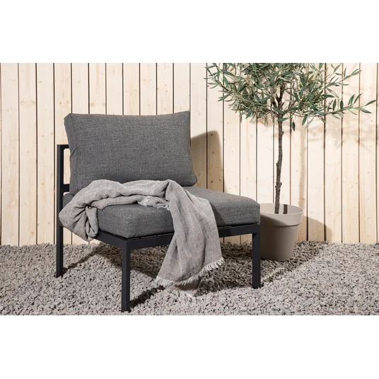 Copacabana Middle Part - Black Alu / Grey Cushion