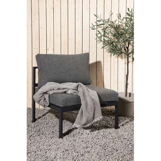Copacabana Middle Part - Black Alu / Grey Cushion