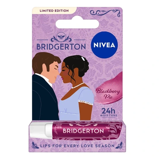 NIVEA_Bridgerton Edition Toitev huulepalsam Mustikapirukas 4,8 g