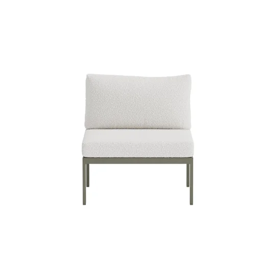 Copacabana Sofa Module Middle - Brown / White Bouclé