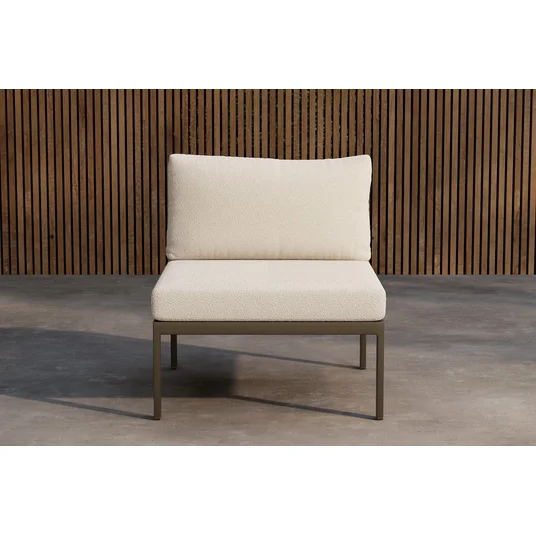 Copacabana Sofa Module Middle - Brown / White Bouclé