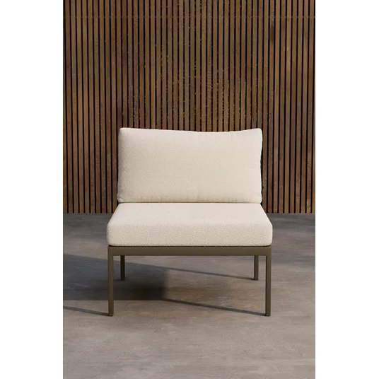 Copacabana Sofa Module Middle - Brown / White Bouclé