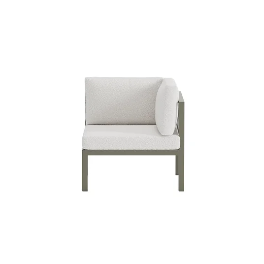 Copacabana Sofa Module Corner - Brown / White Bouclé