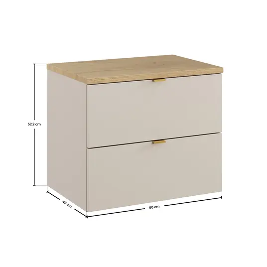 Vonios spintelė Dalia Cashmere su stalviršiu 60 cm