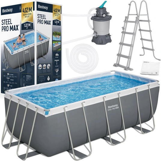 Raamiga bassein Bestway 412x201x122cm 10in1 56457