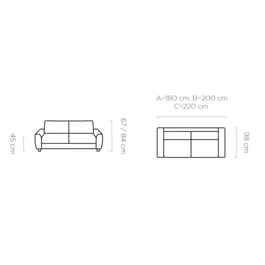 Sofa Monza 140