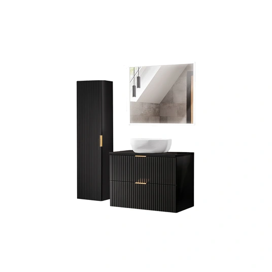 Kabinetikomplekt 80 cm koos valamu, kõrge kapi ja peegliga 80 cm SET-ADB B 80 CM SMILE 40 3
