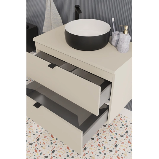 Spintelė 60 cm su stalviršiu – SET–DC B NAT CREMONA 60 CM