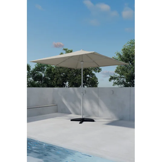 Leeds Umbrella 293 X 264 X 293 - Beige / Silver Frame