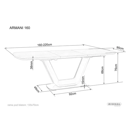 Armani keraamiline laud