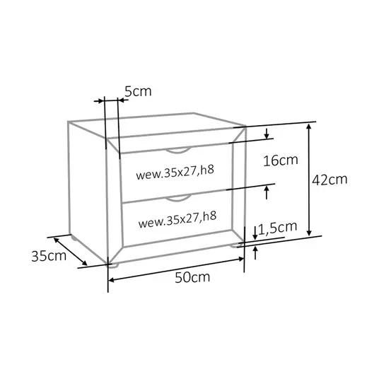 ET-002 Aksominė naktinė spintelė