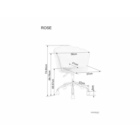 Rose Velvet pöörlev tugitool