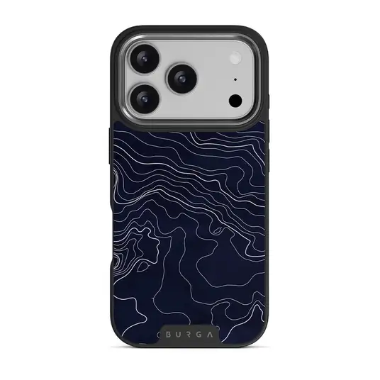 Drifting Shores - Line Art iPhone 17 Pro Case, Elite Dark (MagSafe