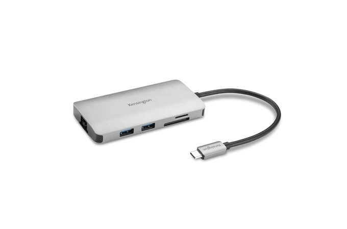 Kensington UH1400P Mobilais centrmezgls/uztvērējs, 8-in-1 USB-C