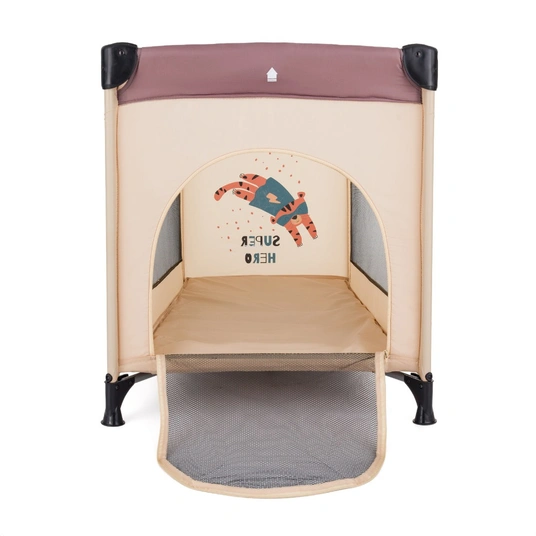 Travel cot - 17639 - 1 level - KOOT - TIGER super HERO ***