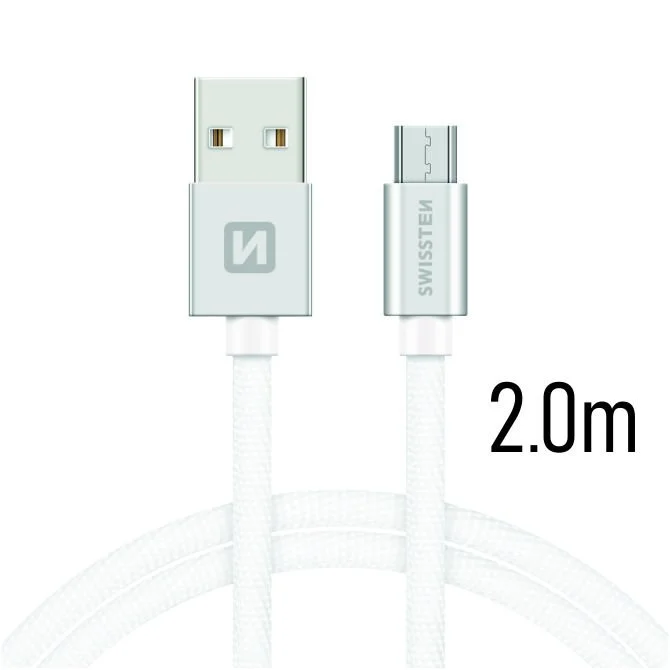 Swissten Textile Quick Charge Universal Micro