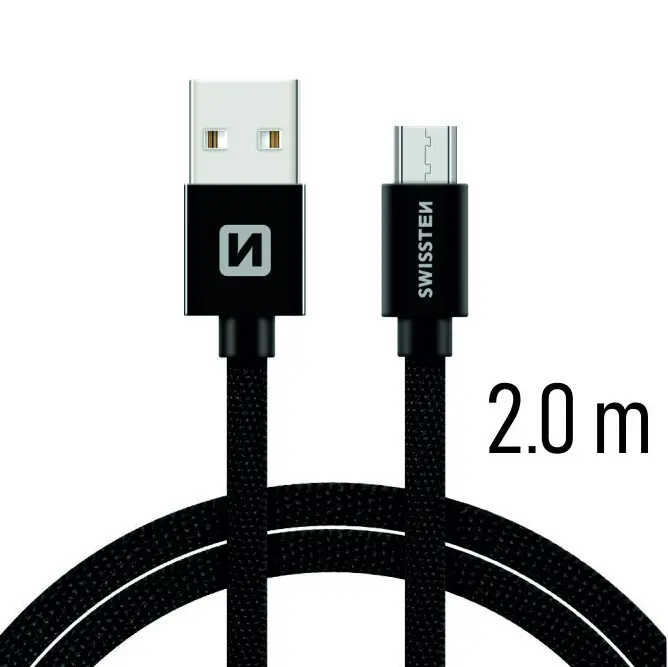 Swissten Textile Quick Charge Universal Micro