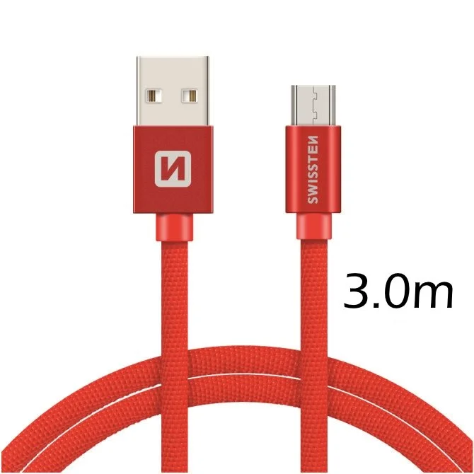 Swissten Textile Quick Charge Universal Micro