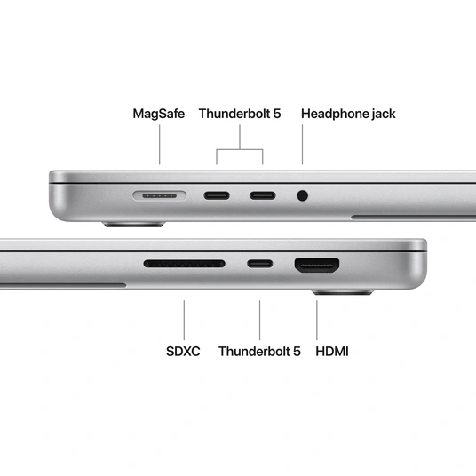 Klēpjdators Apple MacBook Pro 16" Apple M5 Pro 18C CPU, 20C GPU/24GB/1TB SSD/Silver/SWE MGE44KS/A