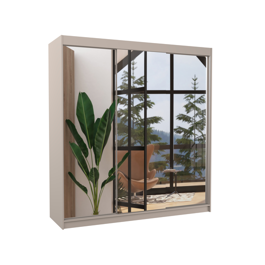 Sliding wardrobe with mirror AUSTIN 200