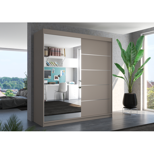 Sliding wardrobe with mirror OLIVER 200