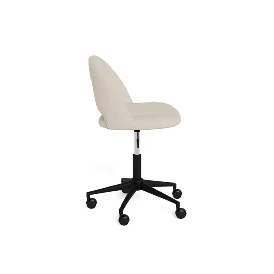 Allan desk chair, Seat beige Apia 453, Base steel matt black