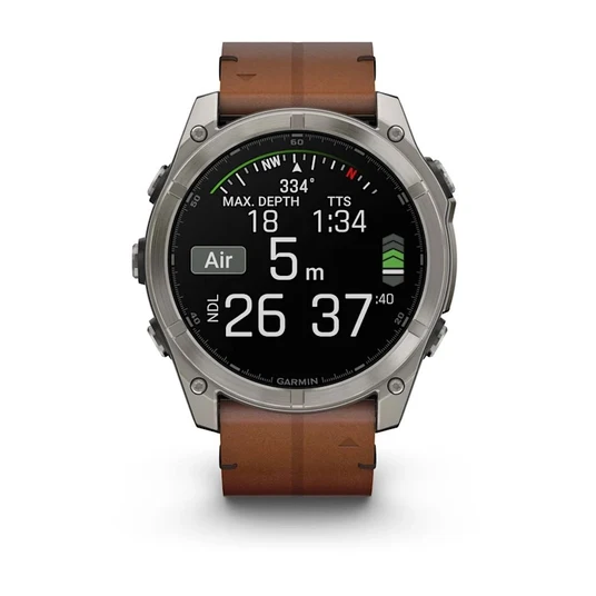 Garmin Fenix 8 51 mm nutikell, safiir-titaan/kastanipruun, 010-02905-40