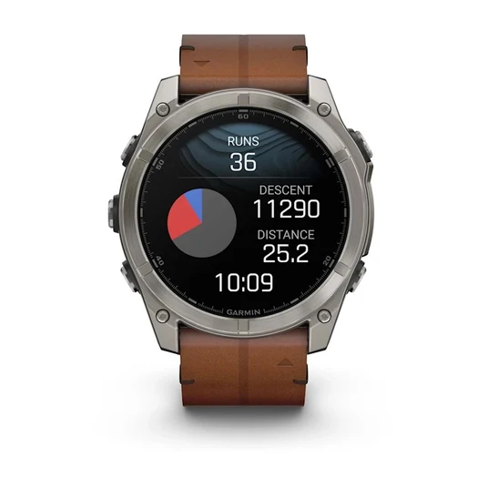 Garmin Fenix 8 51 mm nutikell, safiir-titaan/kastanipruun, 010-02905-40