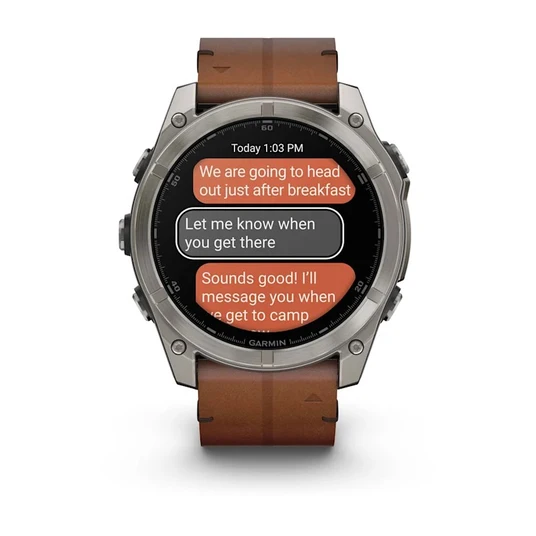 Garmin Fenix 8 51 mm nutikell, safiir-titaan/kastanipruun, 010-02905-40